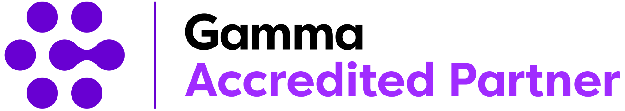 Gamma Accredited Partner Logo Purple Black - PNG
