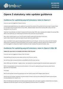 Opera 3 Statutory Rate Update Guidance